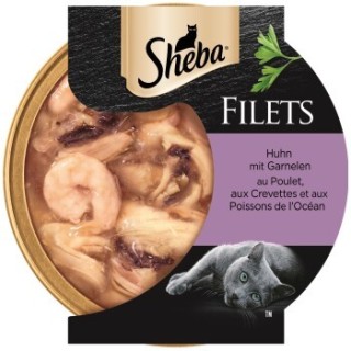 Sheba Filets Huhn und Garnelen 16x60 g