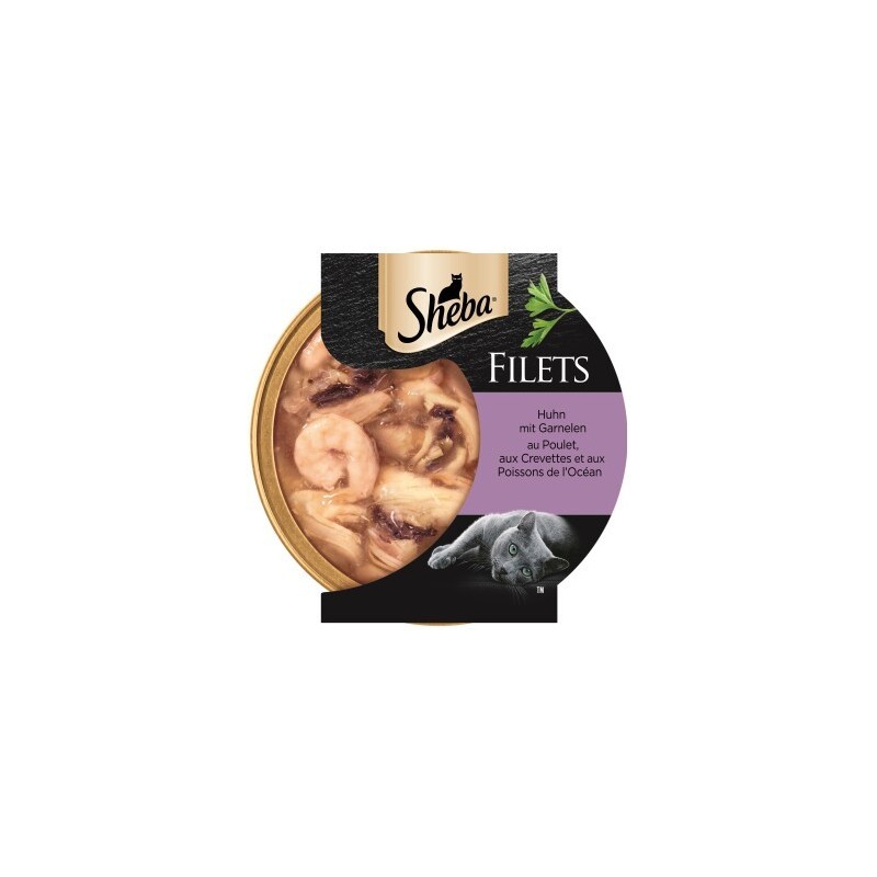 Sheba Filets Huhn und Garnelen 16x60 g