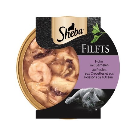 Sheba Filets Huhn und Garnelen 16x60 g