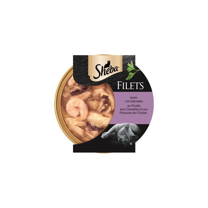 Sheba Filets Huhn und Garnelen 16x60 g