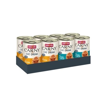 animonda Carny Nassfutter Katze Adult, Mixpaket Cat Drink 8x140 ml
