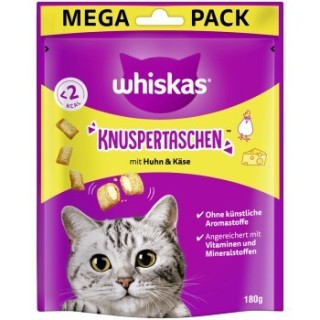 Whiskas Knuspertaschen Mega Pack 180g Huhn und Käse