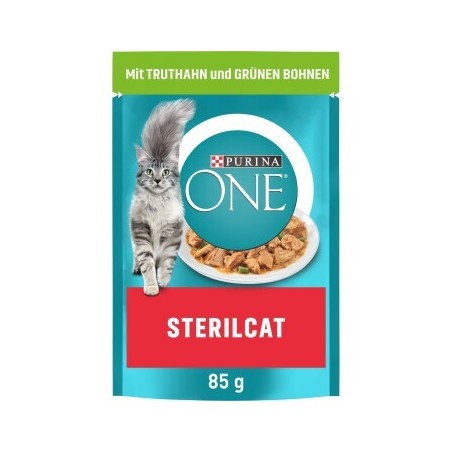 Purina ONE Sterilcat 26x85g mit Truthahn und grünen Bohnen