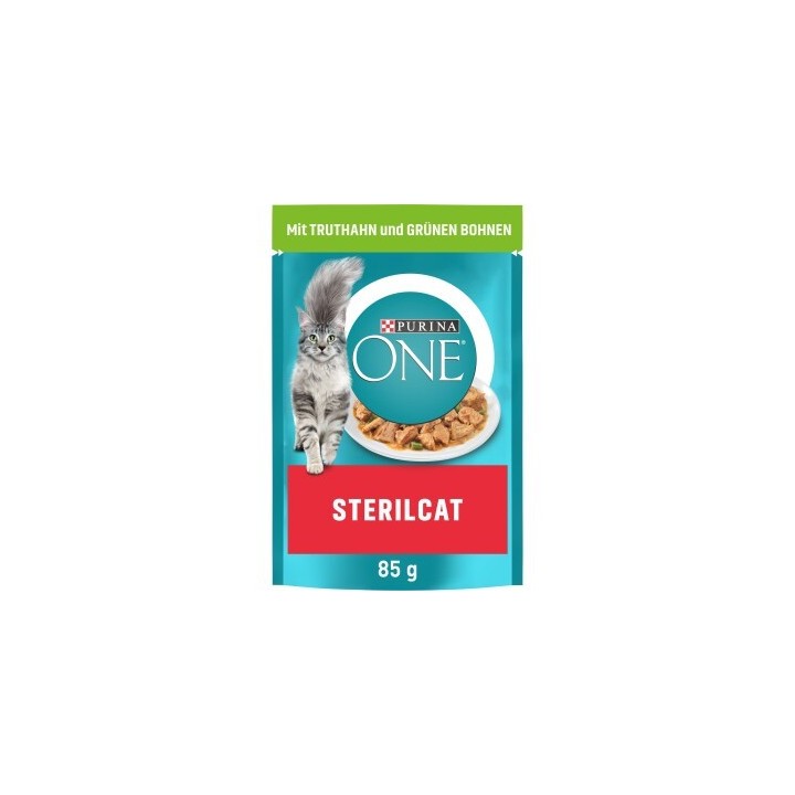 Purina ONE Sterilcat 26x85g mit Truthahn und grünen Bohnen