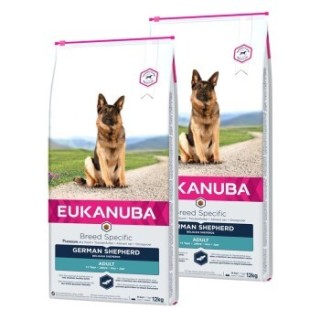 EUKANUBA Trockenfutter für Hunde, rassespezifisch Deutscher Schäferhund Erwachsener 2x12 kg