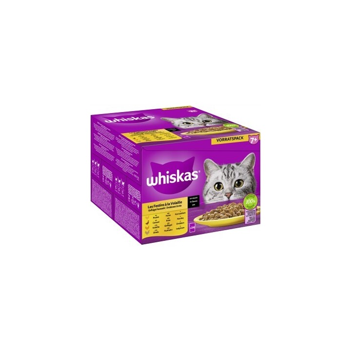 Whiskas Multipack 7+ Geflügel Auswahl in Sauce 24 x 85g