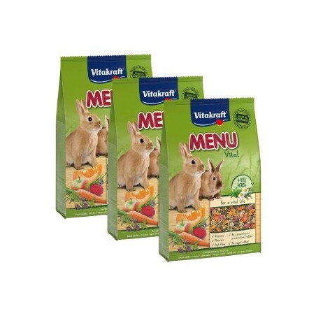 Vitakraft Premium Menü Vital Zwergkaninchen 3x5 kg