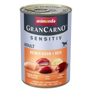 animonda GranCarno Sensitiv Nassfutter Hund Adult, Huhn und Reis 24x400 g