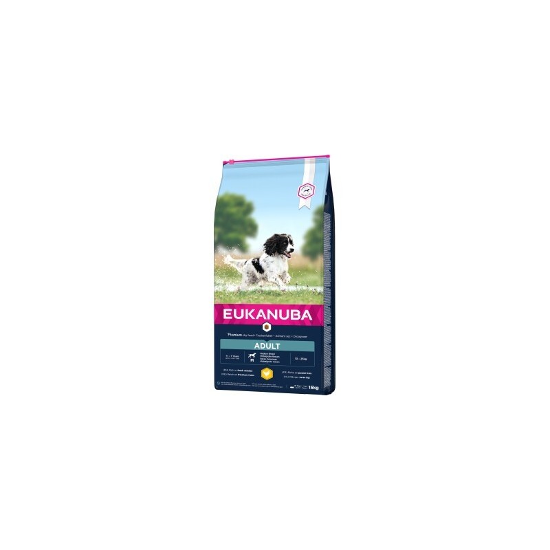 EUKANUBA Trockenfutter Hund Active Medium Breed Adult, mit Huhn 15 kg