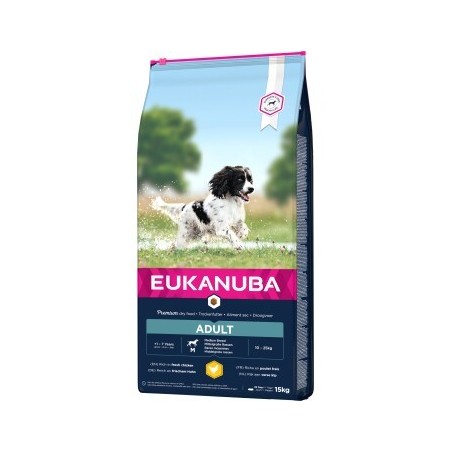 EUKANUBA Trockenfutter Hund Active Medium Breed Adult, mit Huhn 15 kg