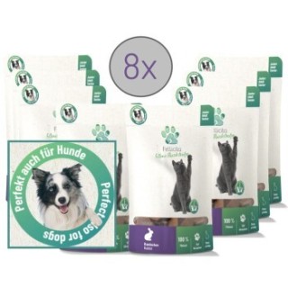 Fellicita Kaninchen Fleischstreifen 8x 50g Fellonis Hundensnacks