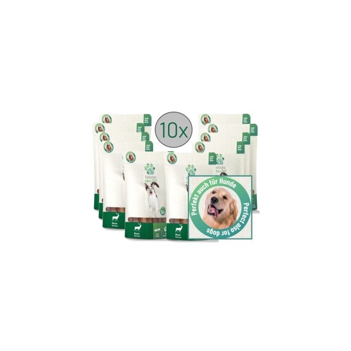 Fellicita Hirsch Sticks 10x 50g Fellonis Hundesnacks