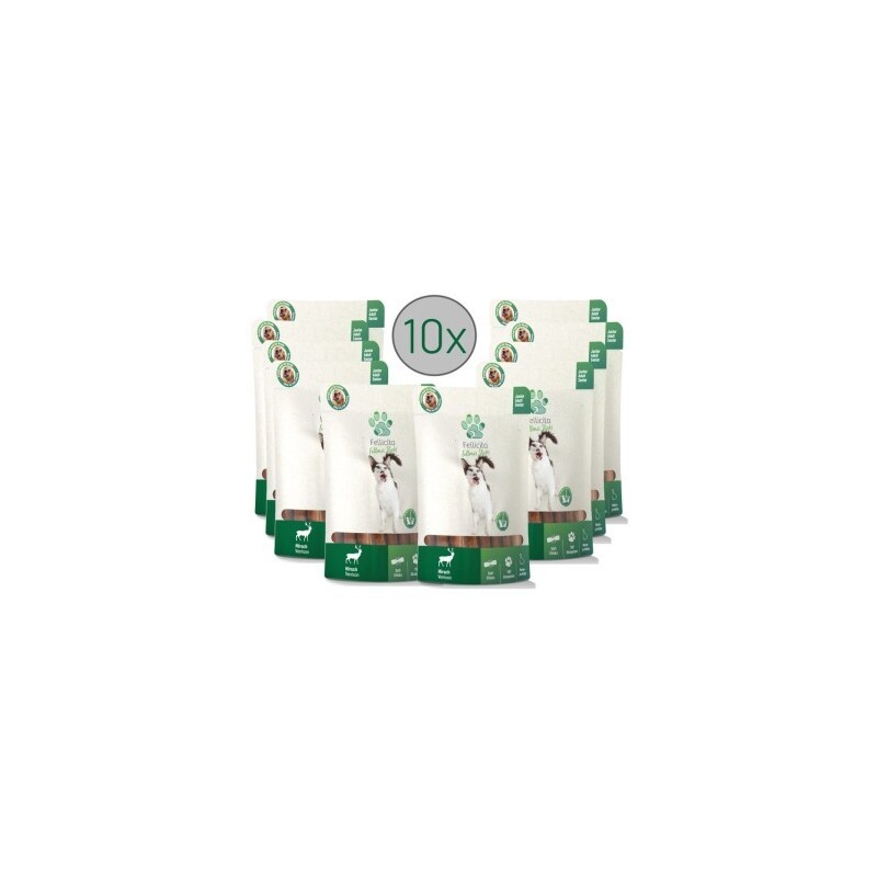 Fellicita Hirsch Sticks 10x 50g Fellonis Katzensnacks