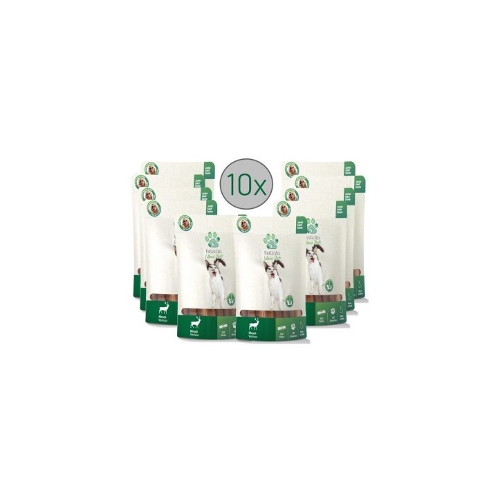 Fellicita Hirsch Sticks 10x 50g Fellonis Katzensnacks