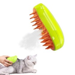 Katze Hund Haustier Spray Massage Kamm Haustier Bad Pflege Massage Bürste Heimtierbedarf gelb