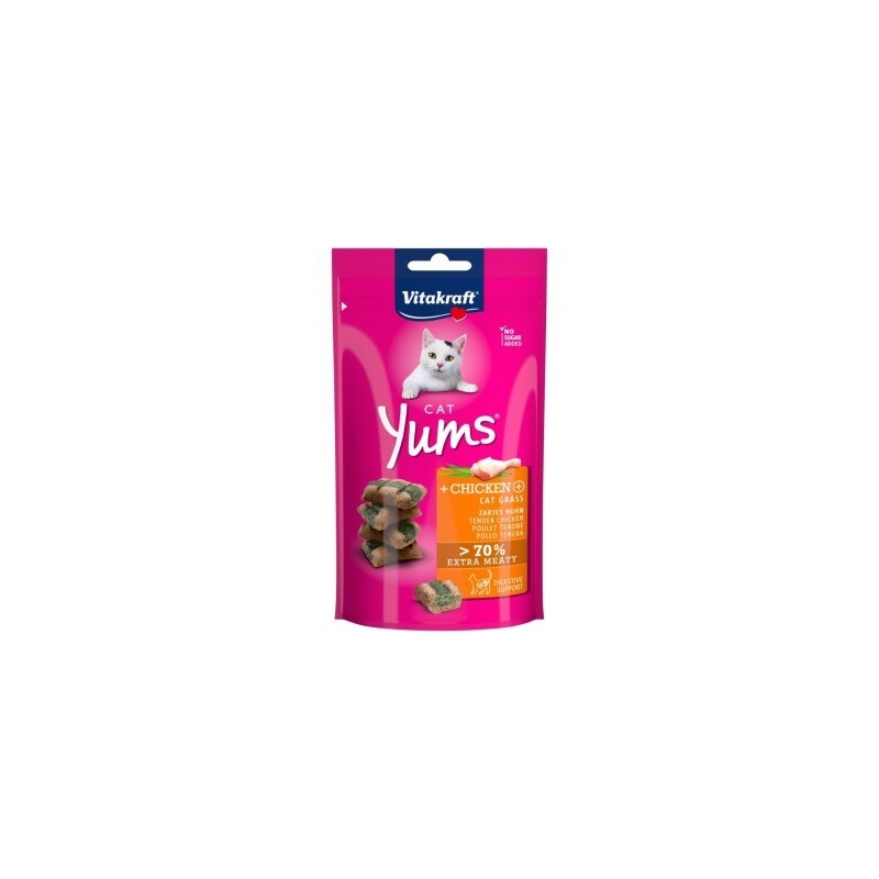 Vitakraft Cat Yums Huhn und Katzengras 9x40 g
