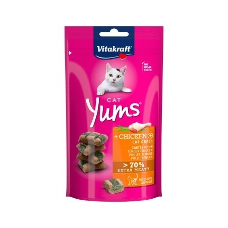 Vitakraft Cat Yums Huhn und Katzengras 9x40 g