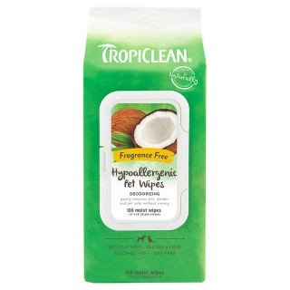 TropiClean Hypoallergenic Pflegetücher - 100 Stück