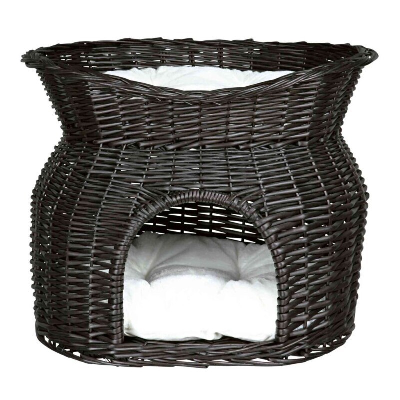 Trixie Korbhöhle mit Liegedach schwarz 37 cm, 43 cm, 37 cm