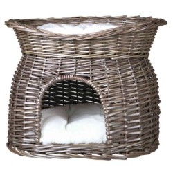 Trixie Korbhöhle mit Liegedach grau 37 cm, 43 cm, 37 cm