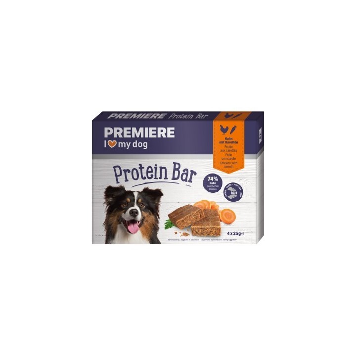 PREMIERE Proteinriegel 4x25 g Huhn mit Karotte