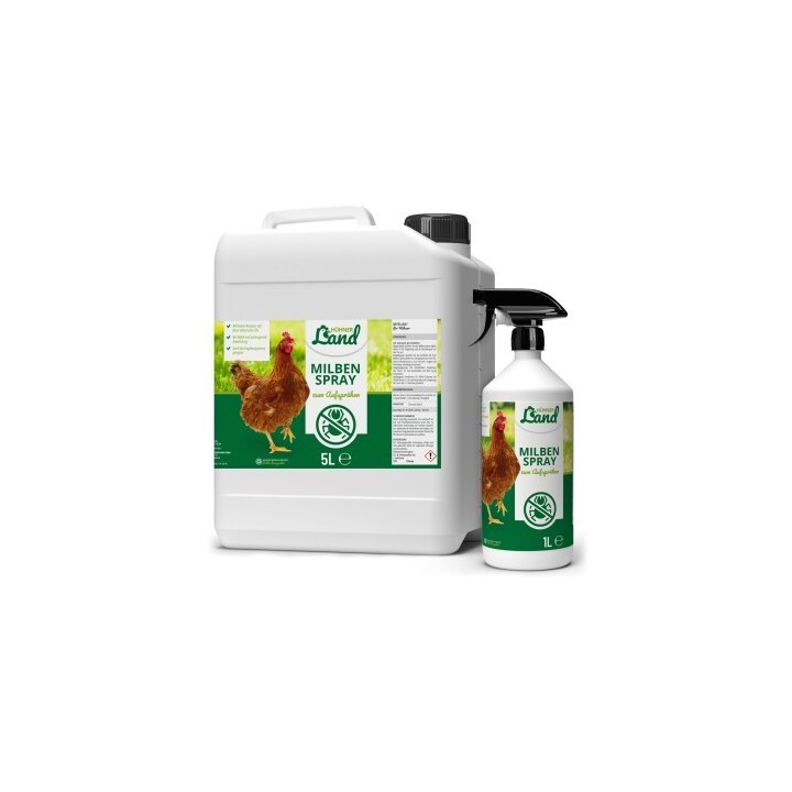 HÜHNER Land Milben Spray 5L + 1L Flasche