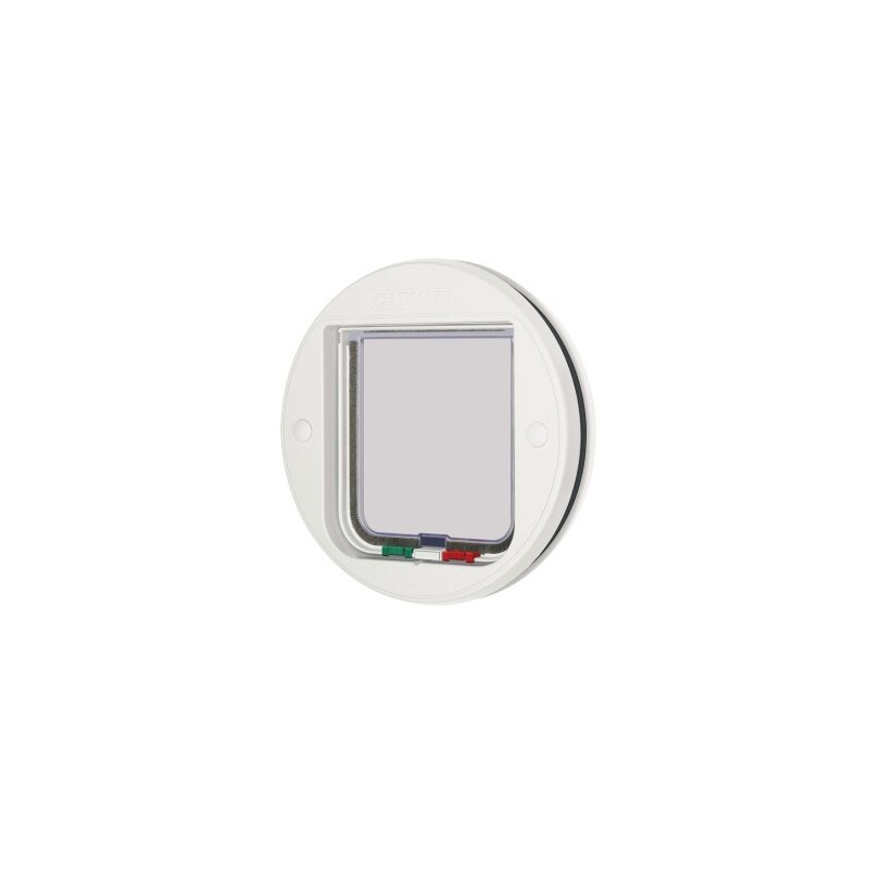 Cat Mate Katzenklappe für Glas mit manueller 4-Wege-Verriegelung – Weiß (210W)