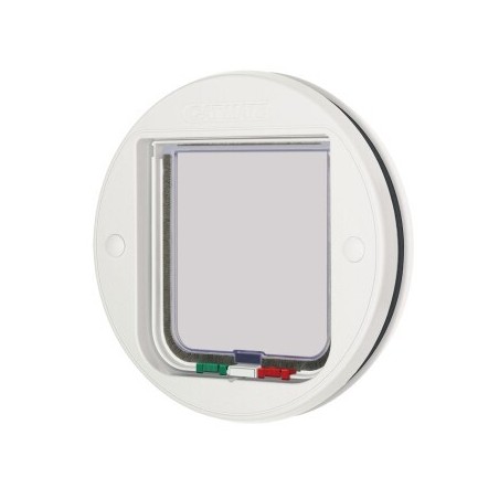 Cat Mate Katzenklappe für Glas mit manueller 4-Wege-Verriegelung – Weiß (210W)