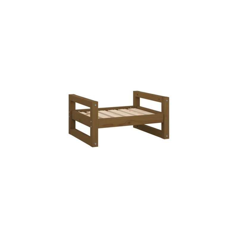 VidaXL Hundebett S (55,5x45,5x28 cm) aus Kiefernholz braun