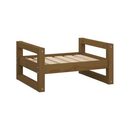 VidaXL Hundebett S (55,5x45,5x28 cm) aus Kiefernholz braun