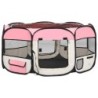 VidaXL faltbarer Welpenlaufstall rosa 1,45 m, 1,45 m, 61 cm