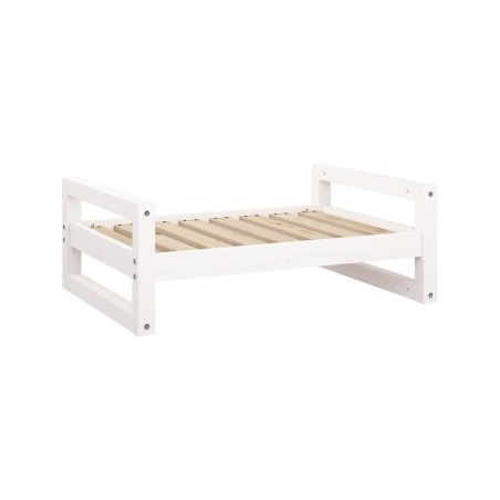 VidaXL Hundebett L (75,5x55,5x28 cm) aus Kiefernholz weiß