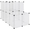 VidaXL Kleintierkäfig PP Stahl Freigehege Transparent/Schwarz