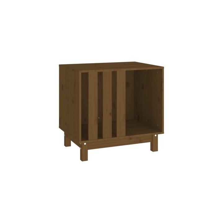 VidaXL Hundehütte Massivholz Kiefer Hundehöhle Hundebett braun 60 cm, 45 cm, 57 cm
