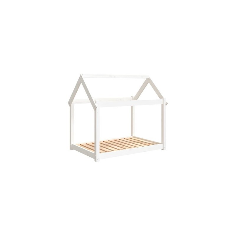 VidaXL Hundebett XL (101x70x90 cm) aus Kiefernholz weiß