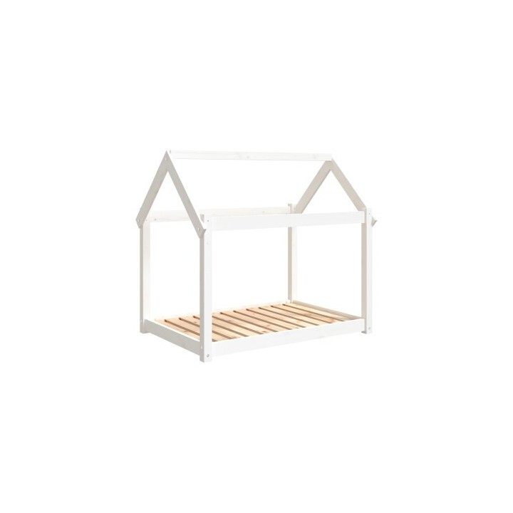 VidaXL Hundebett XL (101x70x90 cm) aus Kiefernholz weiß