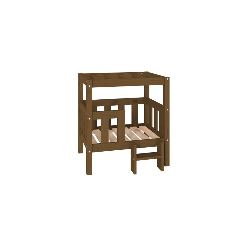 VidaXL erhöhtes Hundebett aus Kiefernholz braun 43 cm, 70 cm, 43 cm