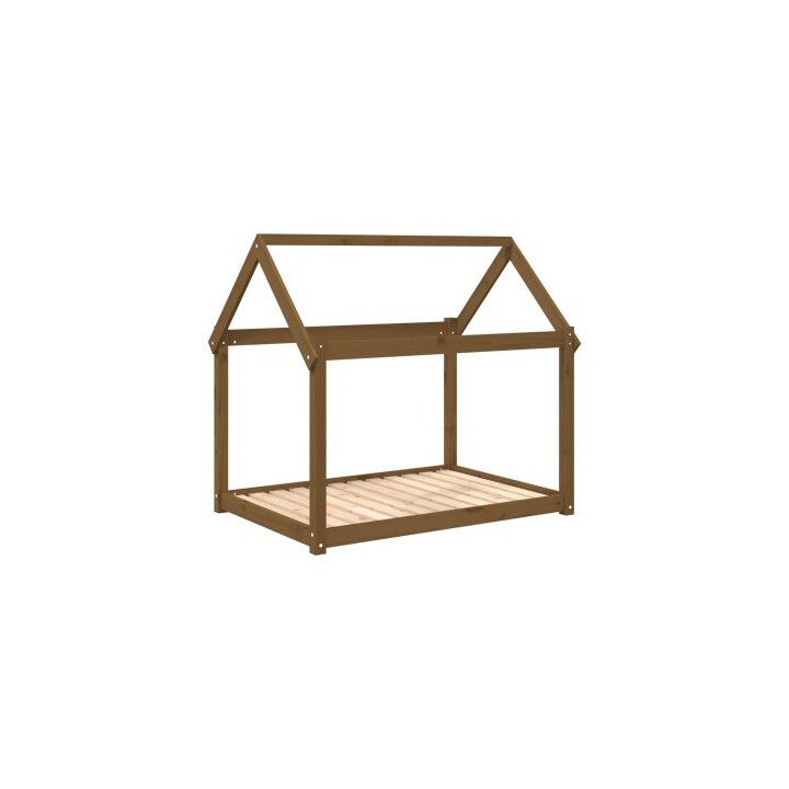 VidaXL Hundebett XXL (111x80x100) aus Kiefernholz dunkelbraun