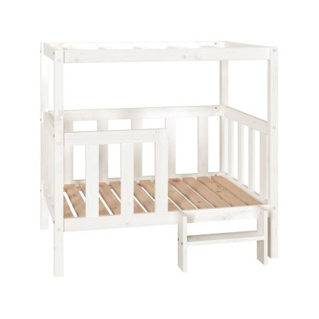 VidaXL erhöhtes Hundebett aus Kiefernholz weiß 83,5 cm, 1 m, 83,5 cm