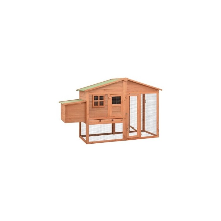 VidaXL Hühnerstall mit Legenest braun