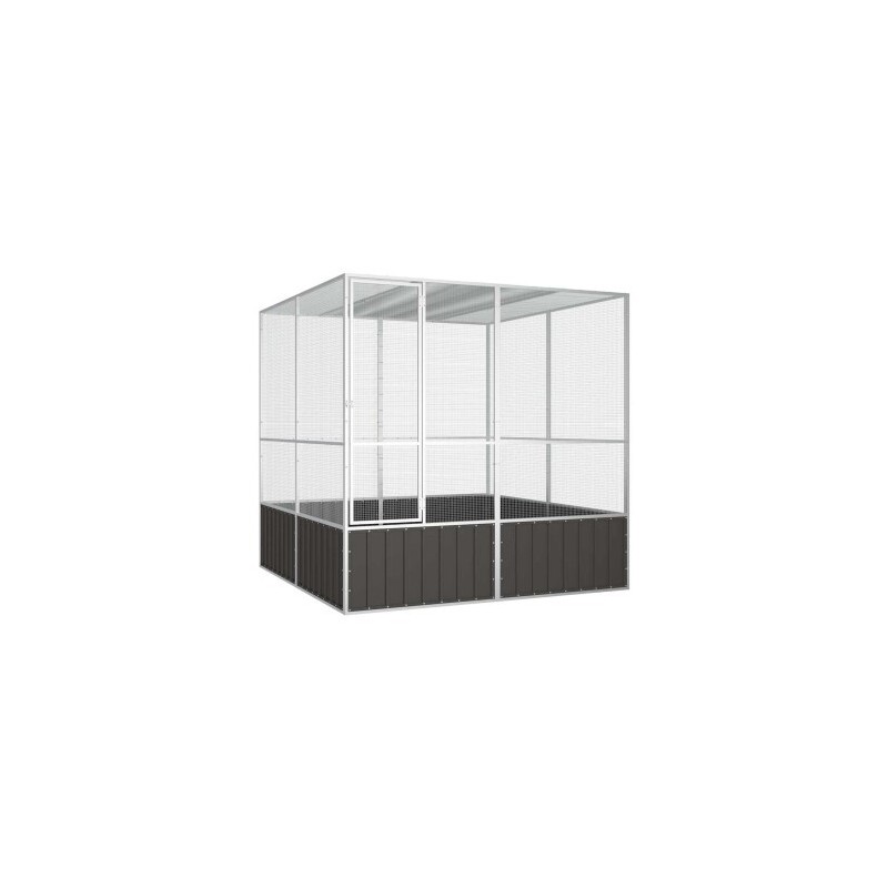 VidaXL Vogelkäfig Verzinkter Stahl Vogelvoliere Vogelhaus mehrere Auswahl 2,135 m, 2,175 m, 2,115 m