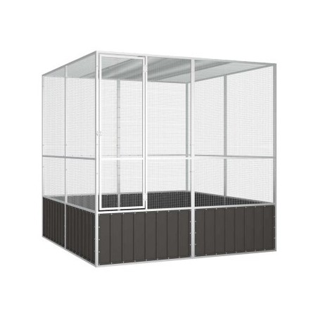 VidaXL Vogelkäfig Verzinkter Stahl Vogelvoliere Vogelhaus mehrere Auswahl 2,135 m, 2,175 m, 2,115 m