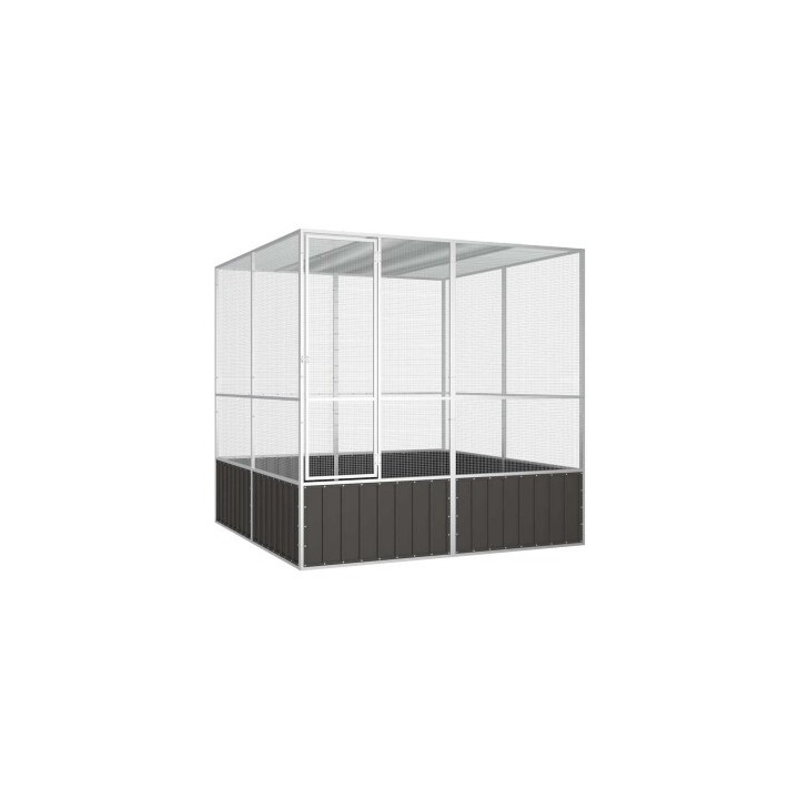 VidaXL Vogelkäfig Verzinkter Stahl Vogelvoliere Vogelhaus mehrere Auswahl 2,135 m, 2,175 m, 2,115 m