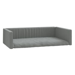 VidaXL Kofferraum Hundebett Leinenoptik grau 45 cm, 19 cm, 70 cm