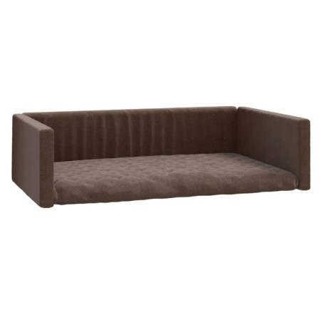 VidaXL Kofferraum Hundebett Leinenoptik braun 60 cm, 19 cm, 90 cm