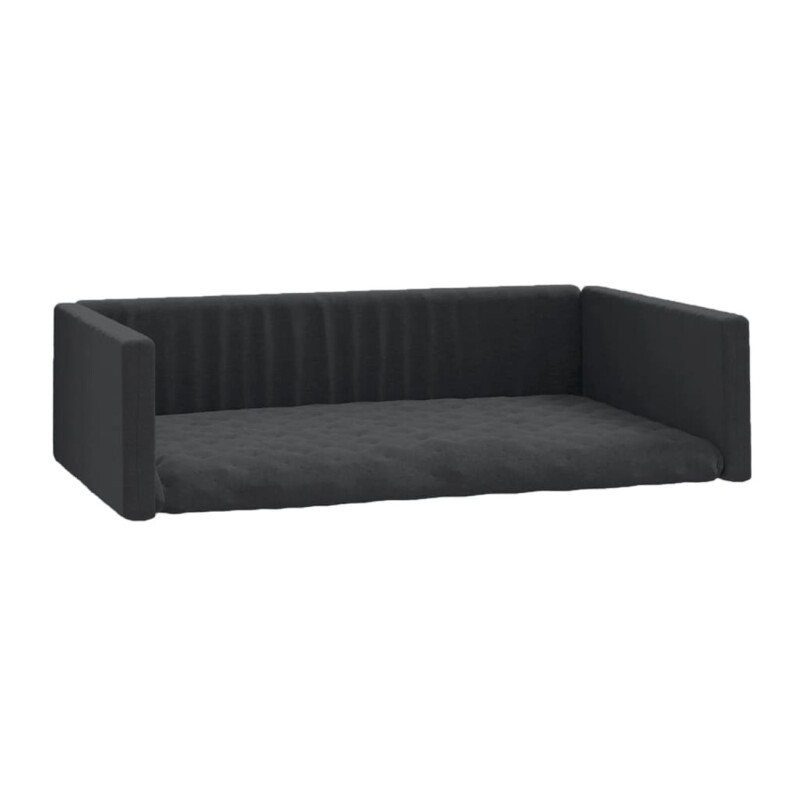 VidaXL Kofferraum Hundebett Leinenoptik schwarz 45 cm, 19 cm, 70 cm