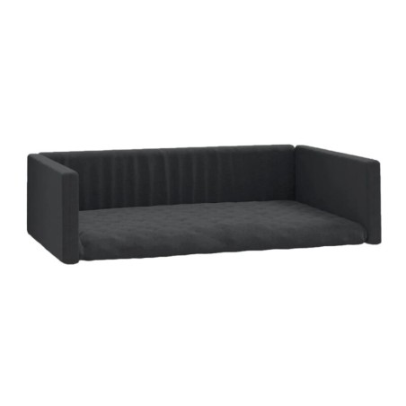 VidaXL Kofferraum Hundebett Leinenoptik schwarz 45 cm, 19 cm, 70 cm