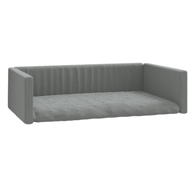 VidaXL Kofferraum Hundebett Leinenoptik grau 60 cm, 19 cm, 90 cm