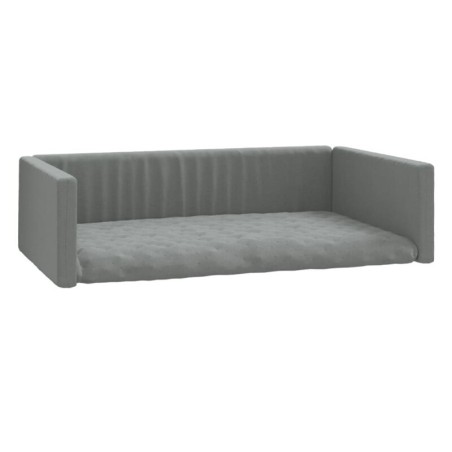 VidaXL Kofferraum Hundebett Leinenoptik grau 60 cm, 19 cm, 90 cm