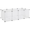 VidaXL Kleintierkäfig PP Stahl Freigehege Transparent/Schwarz